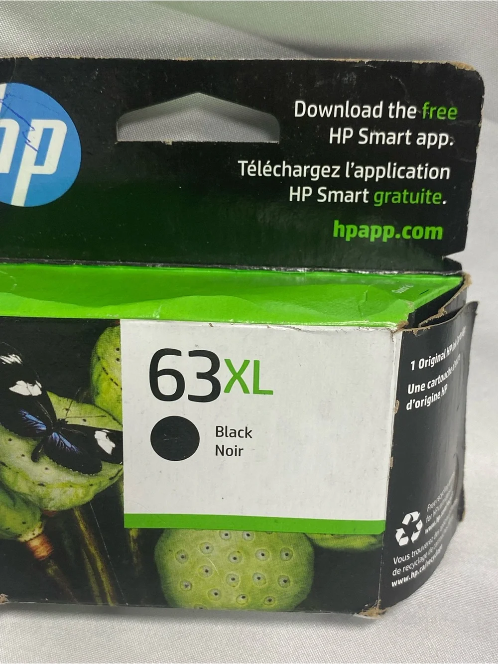 HP 63 XL Black Ink Catridge New In Box Sealed Box